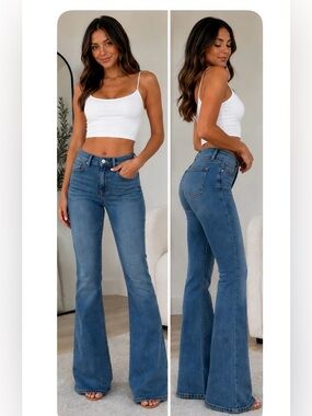 Good American Good Legs Flare Jeans Size 2 NWT